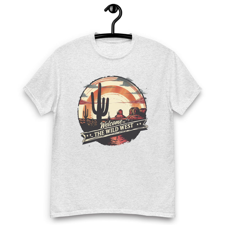 ash-classic tee with- Welcome To The Wild West-design for unisex