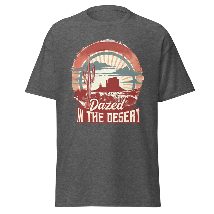 dark-classic tee with-Dazed In The Desert-design for unisex