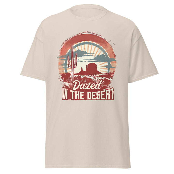 natural-classic tee with-Dazed In The Desert-design for unisex