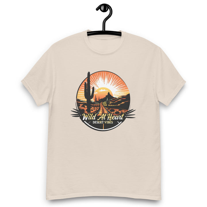 natural-classic tee with-Wild At Heart, Desert Vibes-design for unisex