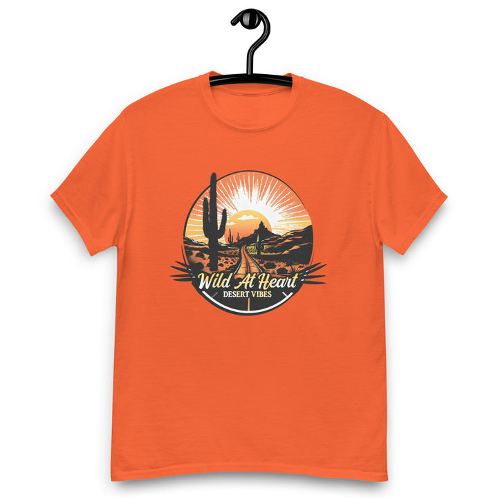 orange-classic tee with-Wild At Heart, Desert Vibes-design for unisex