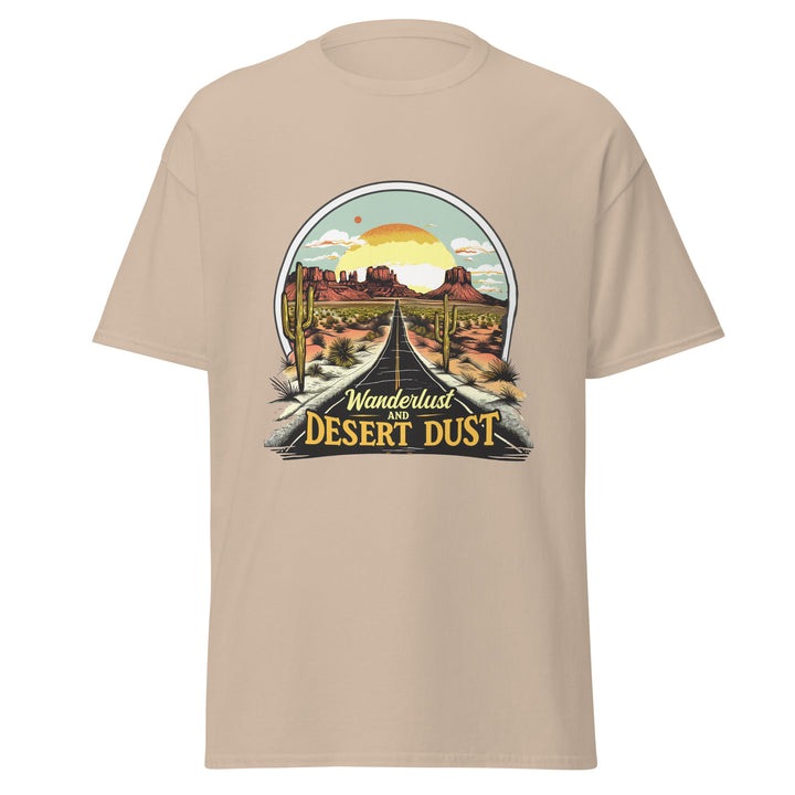 sand-classic tee with- Wanderlust & desert dust Design-design for unisex