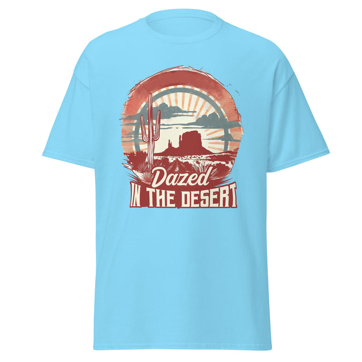 sky-classic tee with-Dazed In The Desert-design for unisex