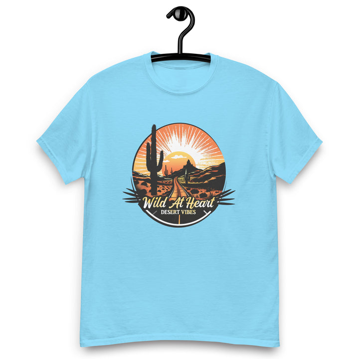 sky-classic tee with-Wild At Heart, Desert Vibes-design for unisex