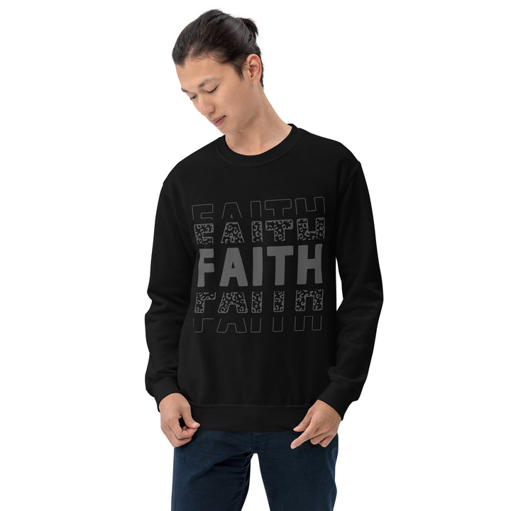 black-sweatshirt with-Faith-design for unisex