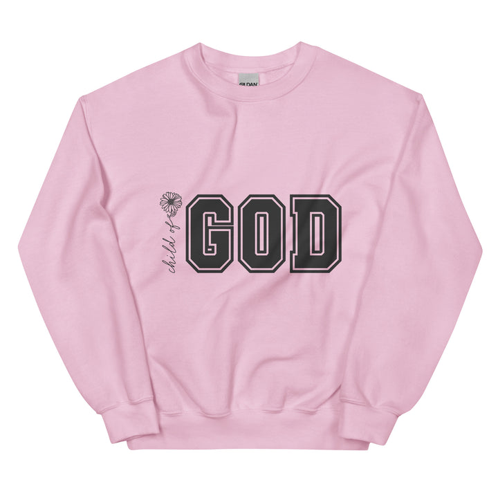 light-pink-sweatshirt with-Child of God-design for unisex