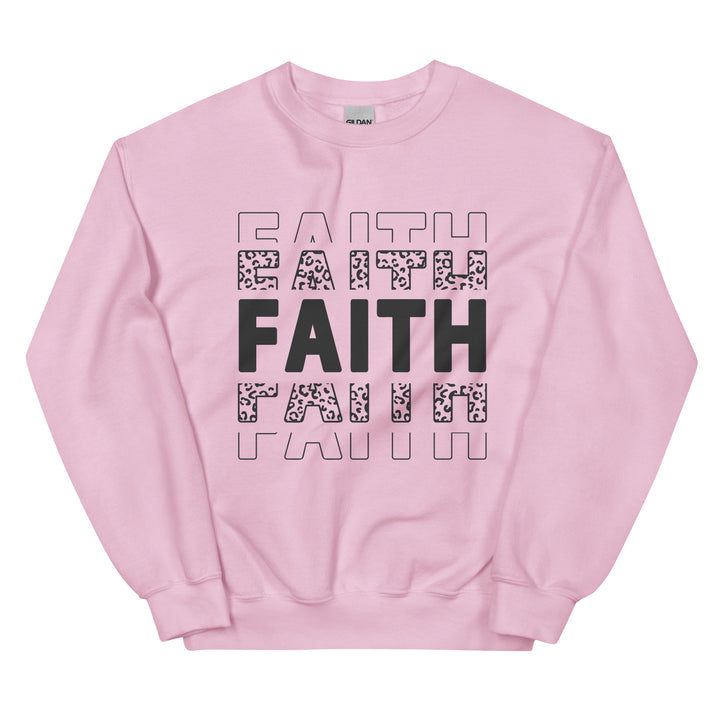 light-pink-sweatshirt with-Faith-design for unisex