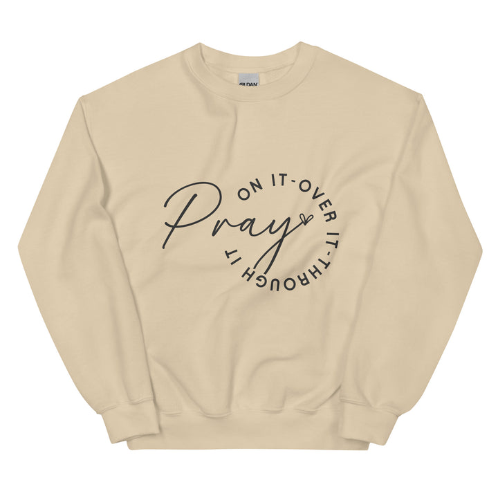 sand-sweatshirt with-Pray on it-design for unisex