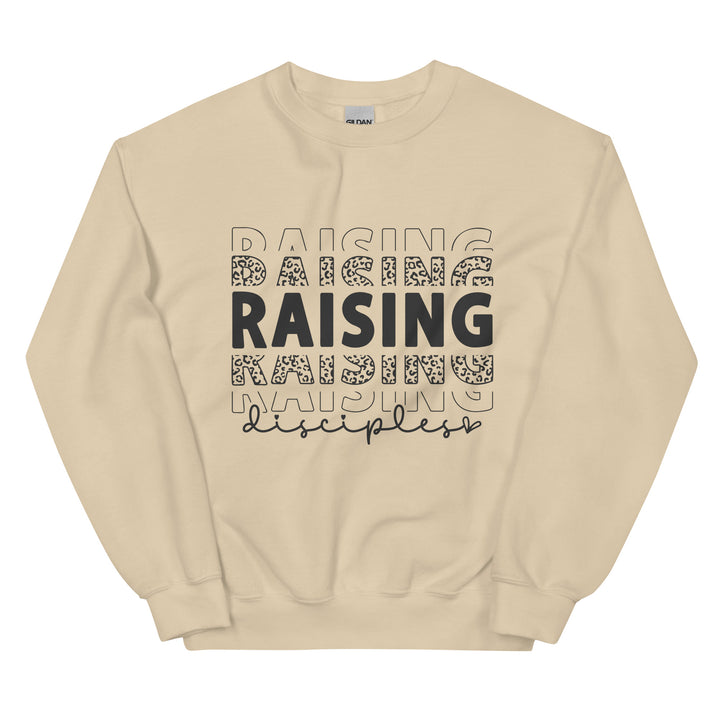 sand-sweatshirt with-Raising Disciples-design for unisex