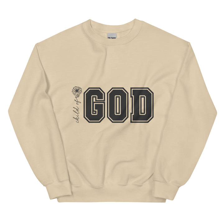 sand-sweatshirt with-Child of God-design for unisex