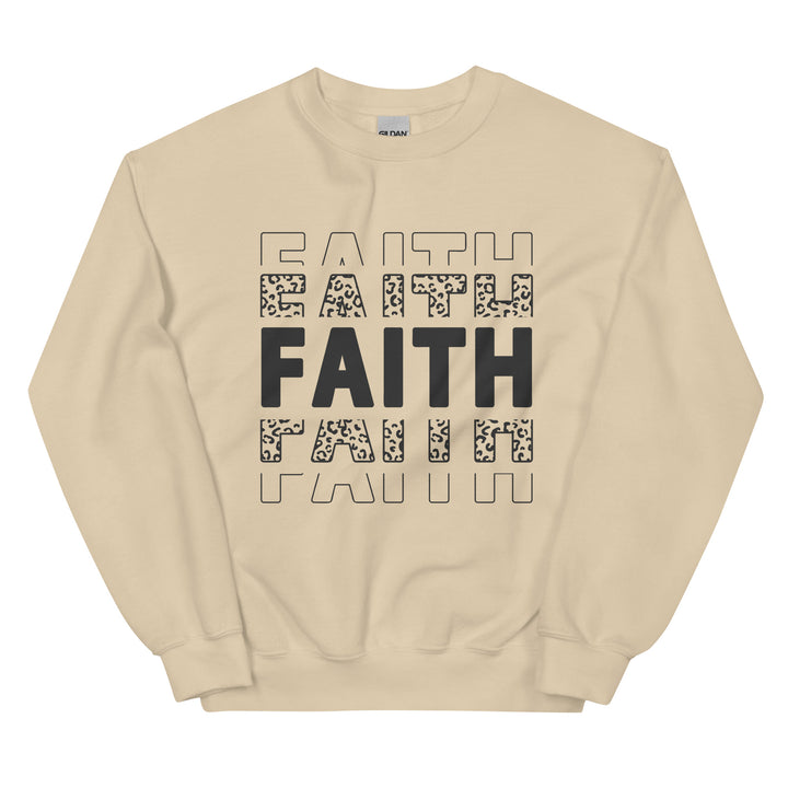 sand-sweatshirt with-Faith-design for unisex