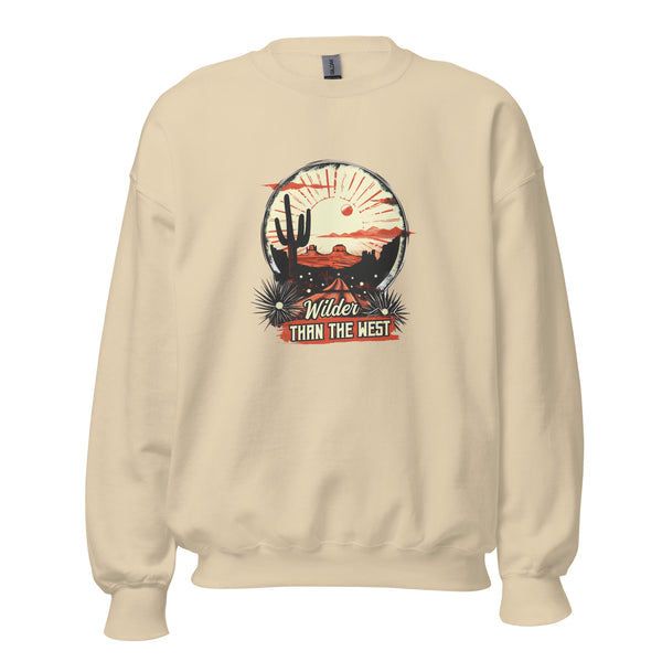 sand-sweatshirt with-Western Desert-design for unisex