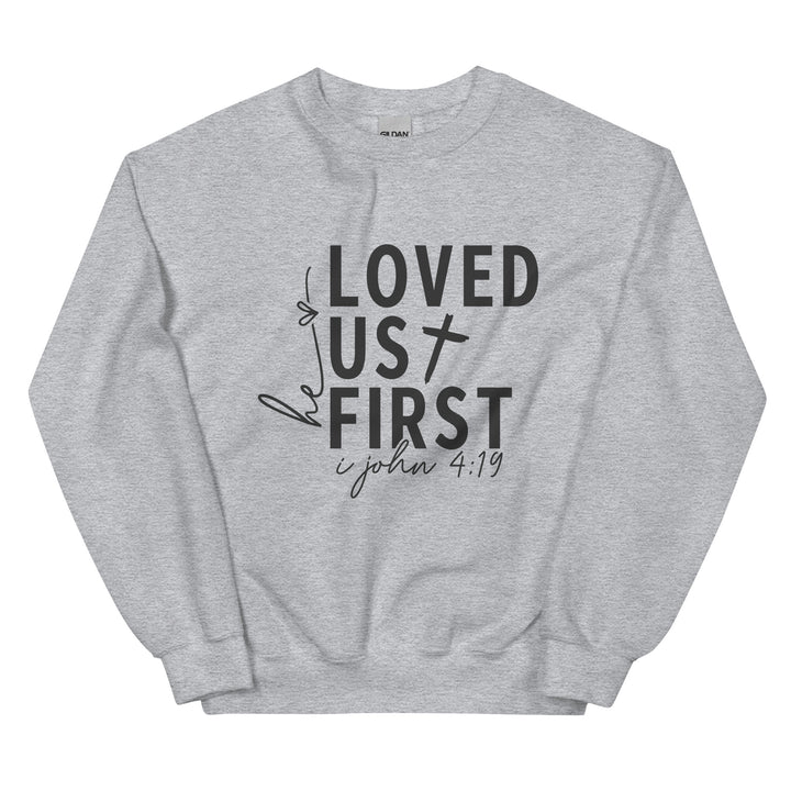 sport-sweatshirt with-Loved us First-design for unisex 