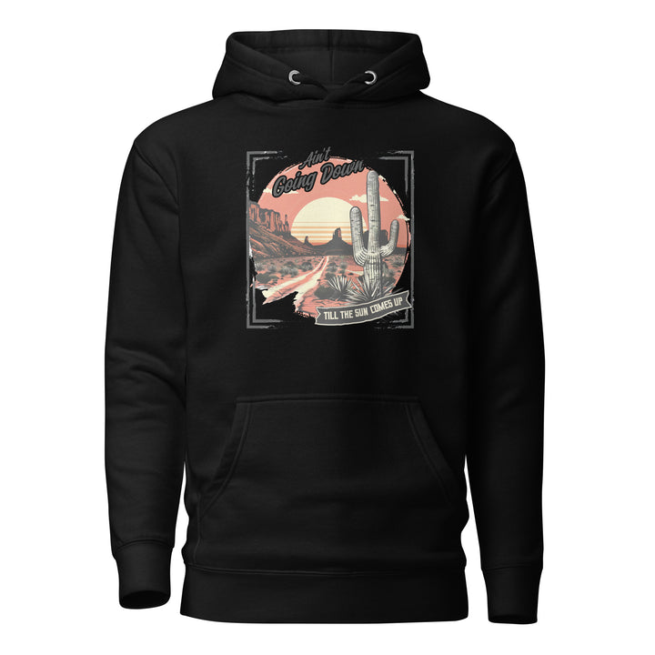 black-Hoodie with- Ain't Going Down-design for unisex