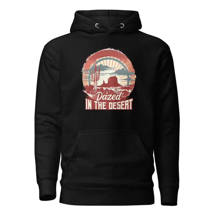 black-Hoodie with-Dazed-In-The-Desert-design for unisex