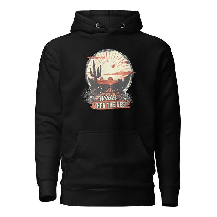 black-Hoodie with- Western-Desert-design for unisex