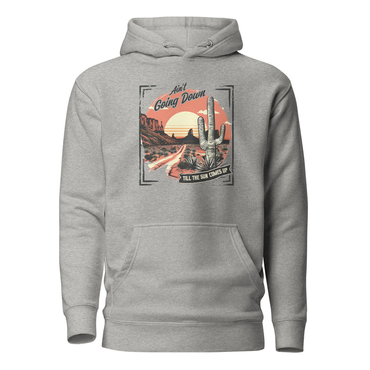 carbon-grey-Hoodie with- Ain't Going Down-design for unisex