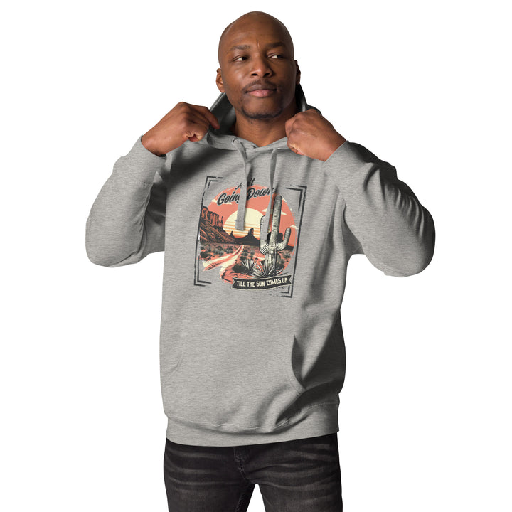 carbon-grey-Hoodie with- Ain't Going Down-design for unisex