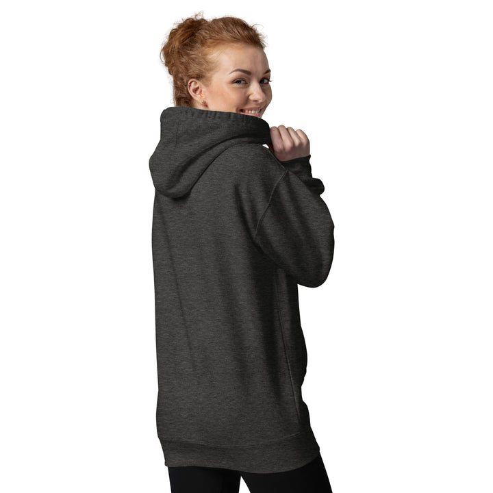 charcoal-heather-Hoodie with-Honky-Tonk-Highway-design for unisex