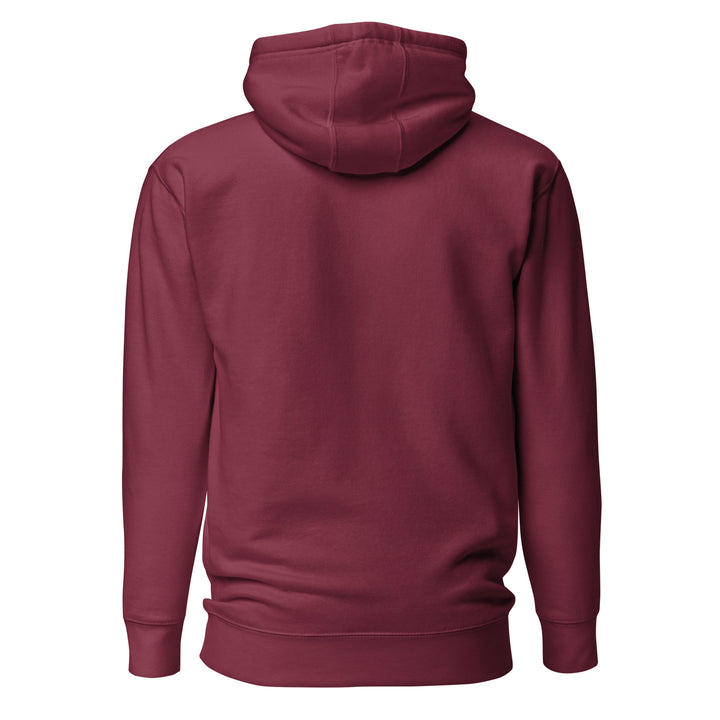 maroon-Hoodie with-Desert Vibes, Wild Cactus-design for unisex
