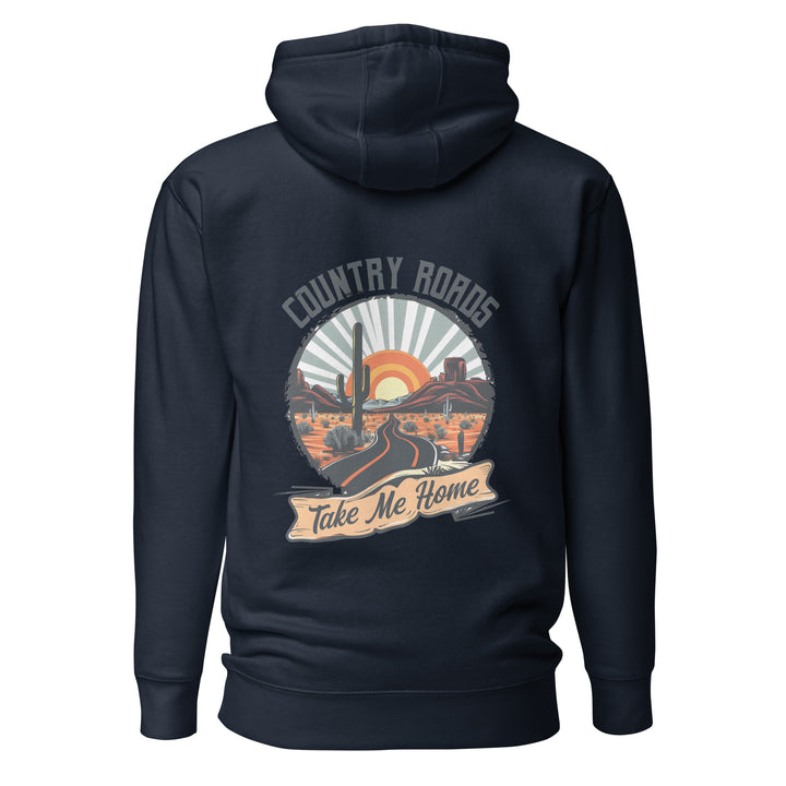 navy-blazer-Hoodie with-Country Roads Take Me Home-design for unisex