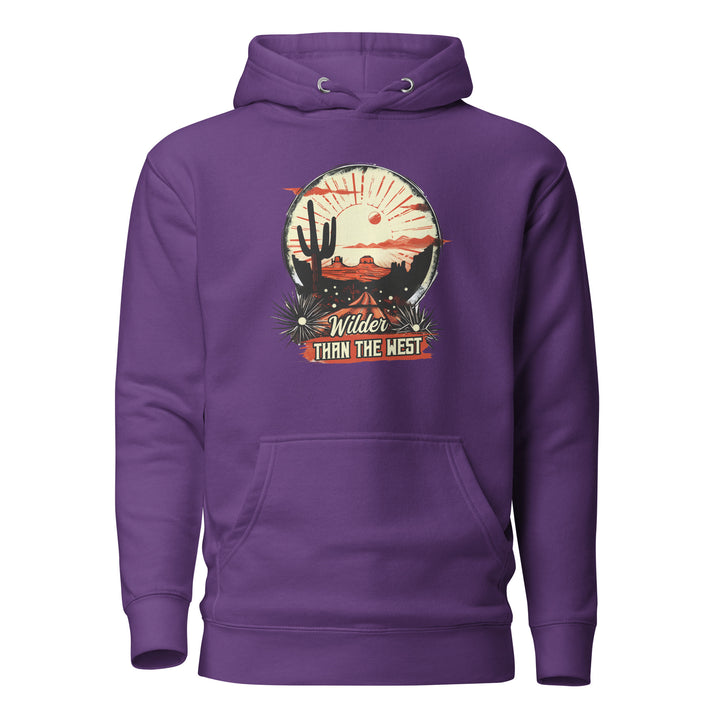 purple-Hoodie with- Western-Desert-design for unisex