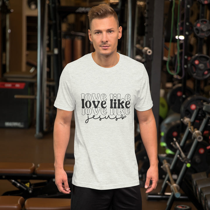 ash-T-Shirt with-love like Jesus-design for unisex