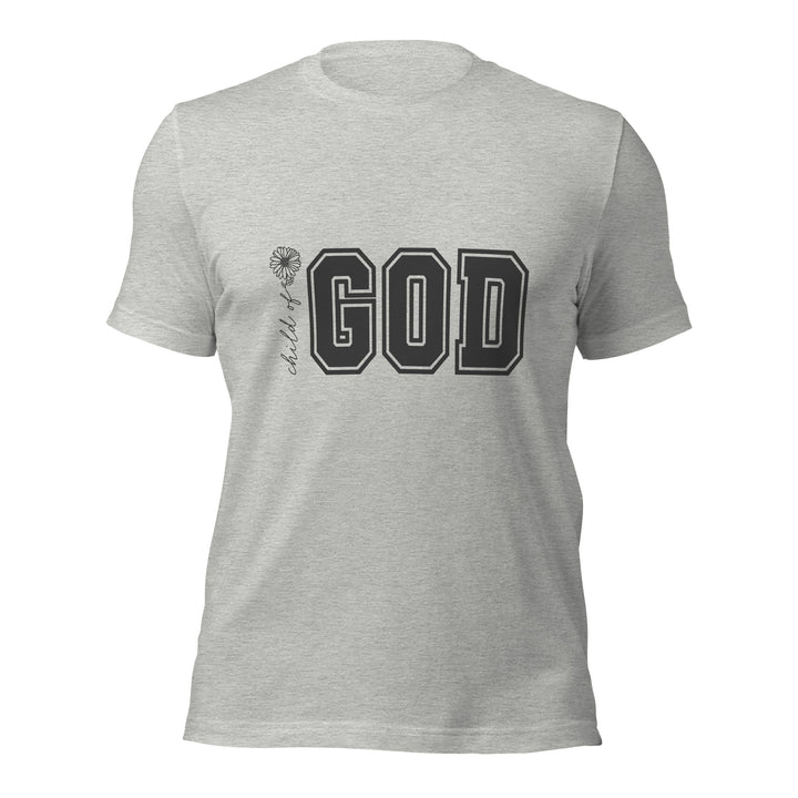 athletic-heather-T-Shirt with-child of god -design for unisex