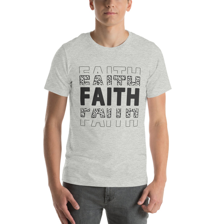 athletic-heather-T-Shirt with-faith-design for unisex