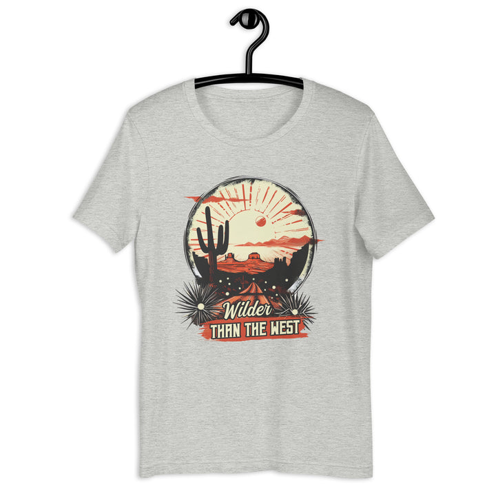 athletic-heather-T-Shirt with-Western Desert-design for unisex