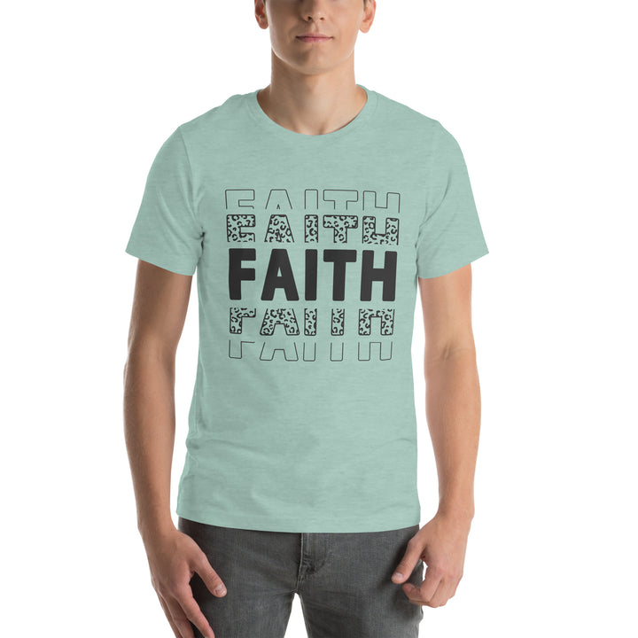 heather-prism-dusty-blue-T-Shirt with-faith-design for unisex