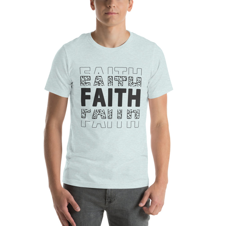 heather-prism-ice-blue-T-Shirt with-faith-design for unisex