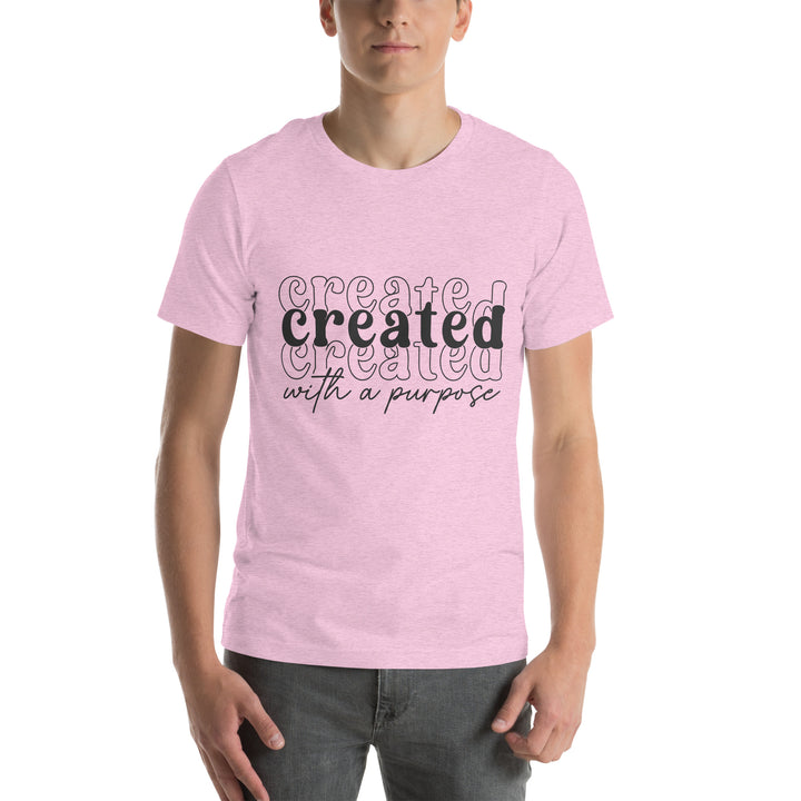 heather-prism-lilac-T-Shirt with-created with a purpose-design for unisex