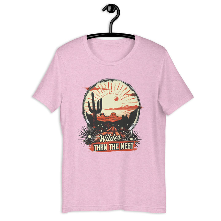 heather-prism-lilac-T-Shirt with-Western Desert-design for unisex