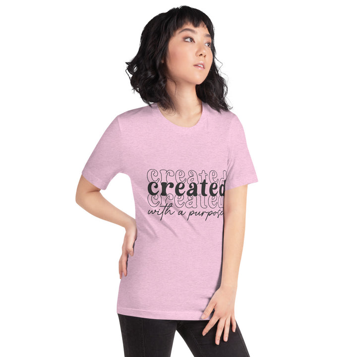 heather-prism-lilac-T-Shirt with-created with a purpose-design for unisex