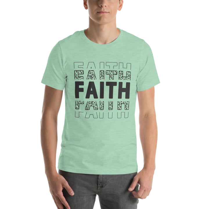 heather-prism-mint-T-Shirt with-faith-design for unisex