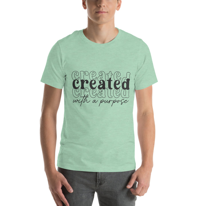 heather-prism-mint-T-Shirt with-created with a purpose-design for unisex