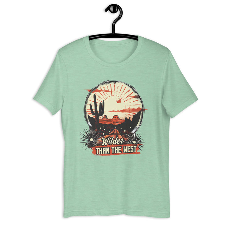 heather-prism-mint-T-Shirt with-Western Desert-design for unisex