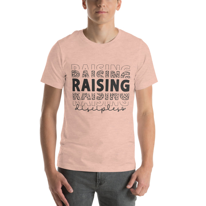 heather-prism-peach-T-Shirt with-raising-design for unisex