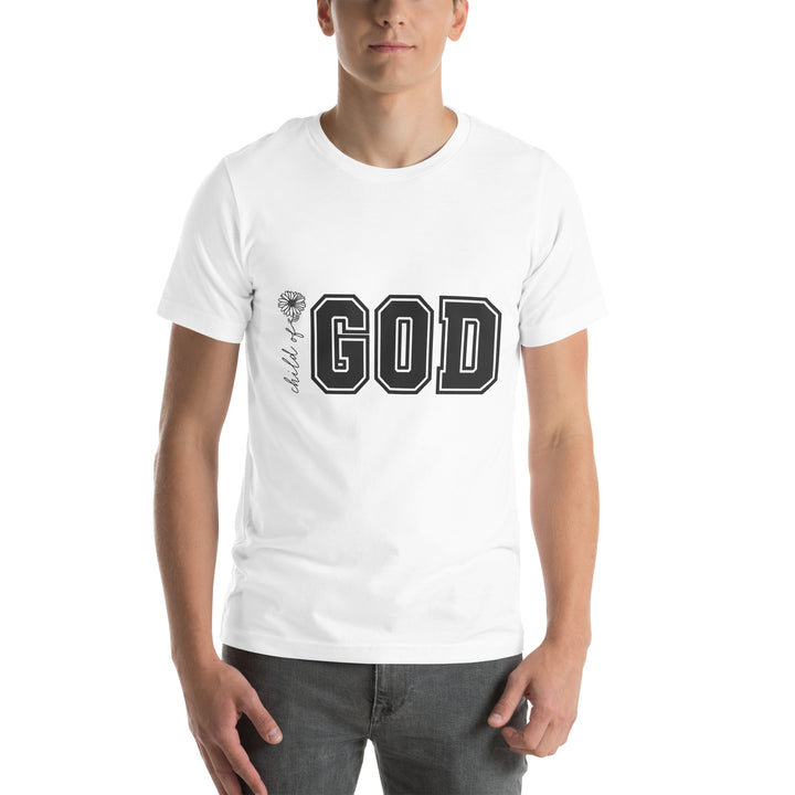 white-T-Shirt with-child of god -design for unisex