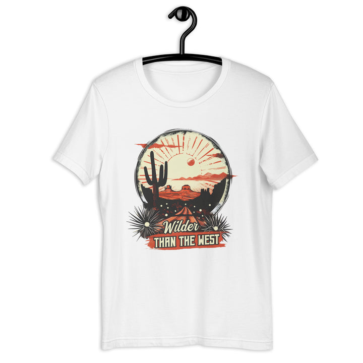 white-T-Shirt with-Western Desert-design for unisex